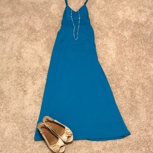 Turquoise blue maxi dress
